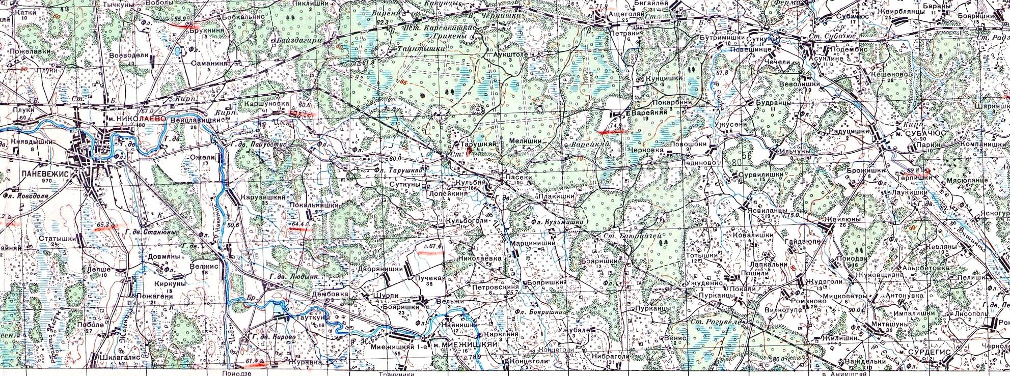 Аукштайтская узкоколейная железная дорога —  схемы и топографические карты