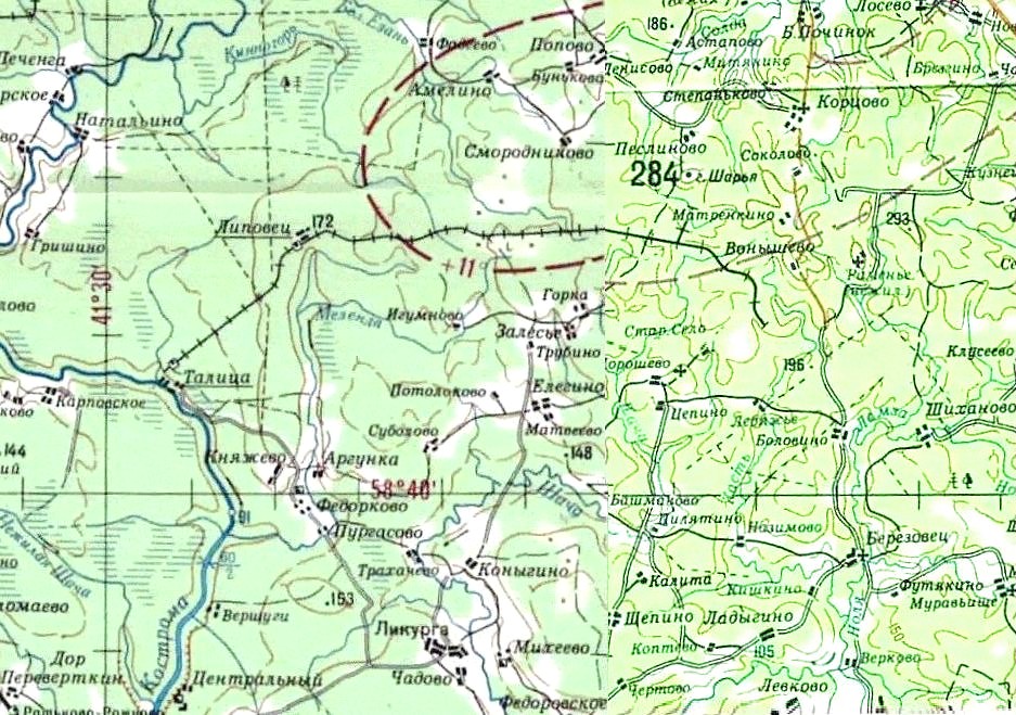 Колногорская узкоколейная железная дорога - схемы и топографические карты