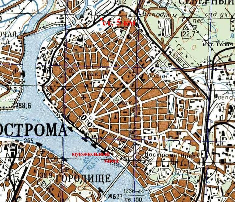 Железнодорожная линия Кострома-Новая  —  5 километр