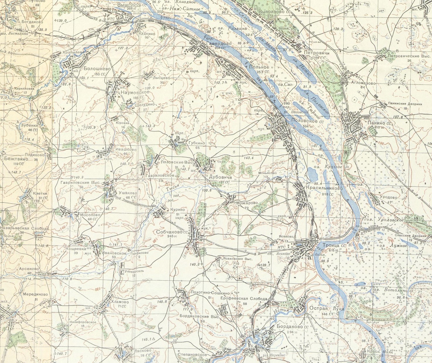 Железнодорожная линия Перевлес — Ясаково —  схемы и топографические карты