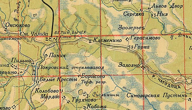 Узкоколейная железная дорога торфопредприятия «Дедово Поле» -   топографические карты