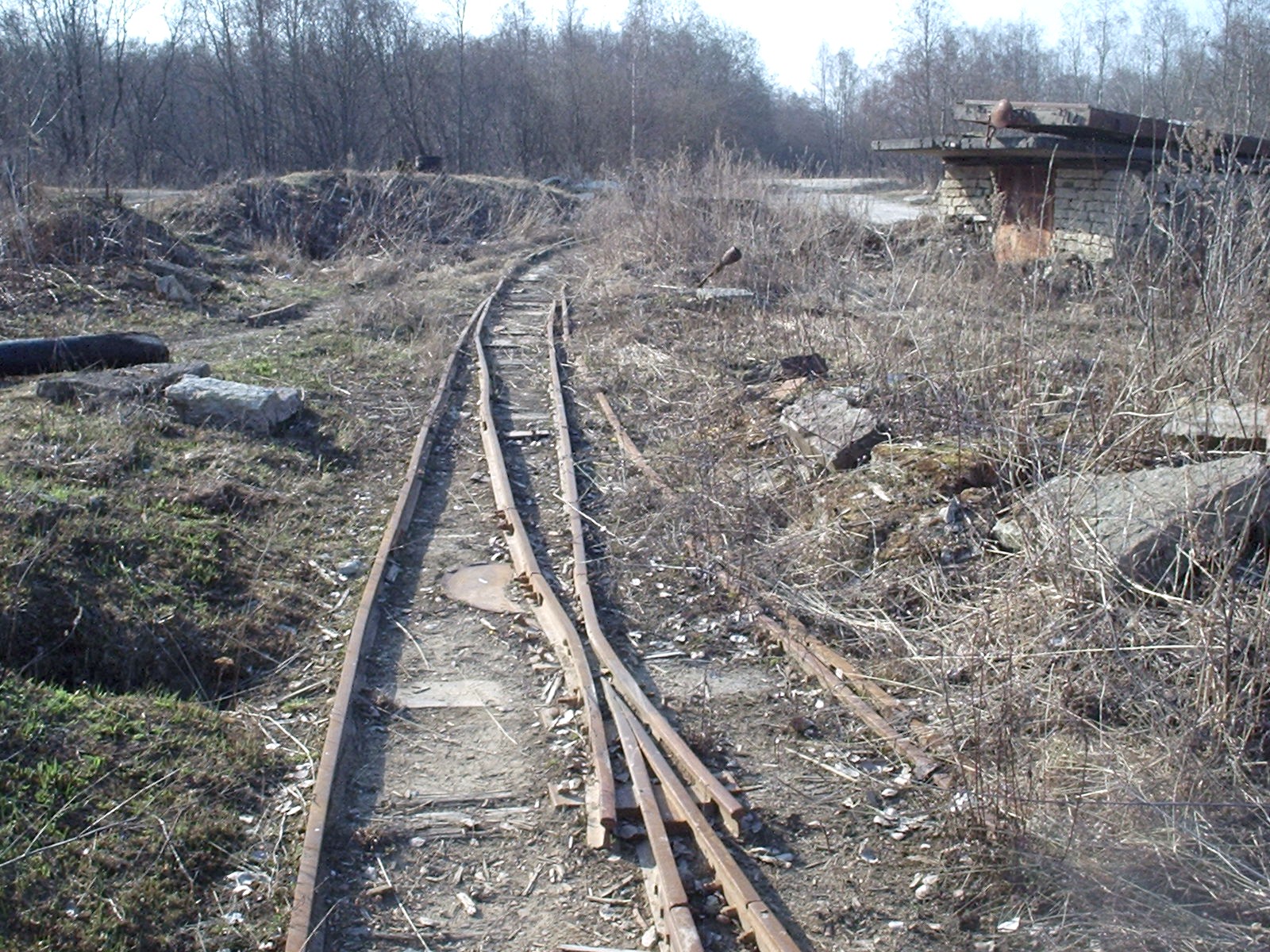 Узкоколейная железная дорога на участке «28 километр» Мгинского карьероуправления — фотографии, сделанные в 2006 году (часть 2)