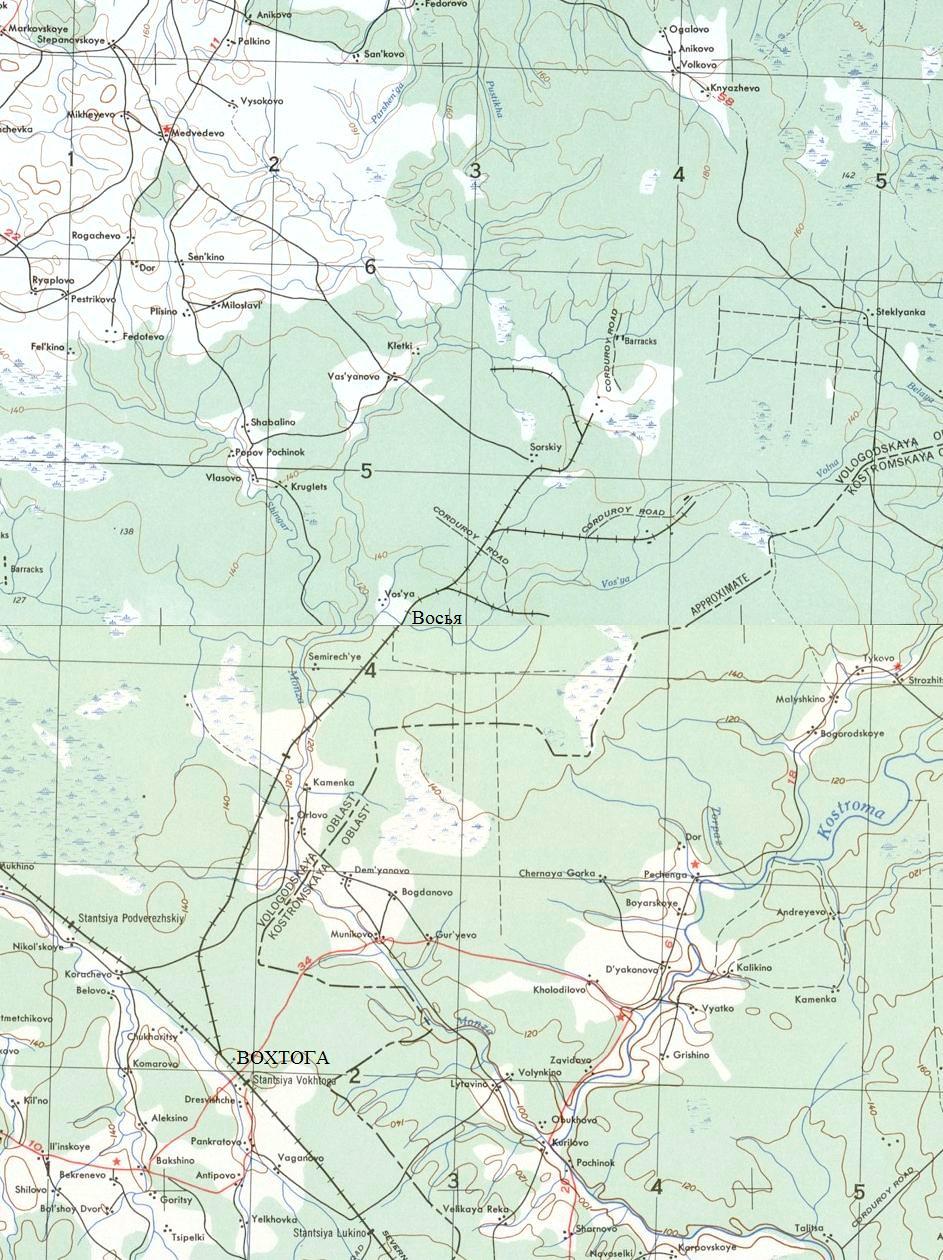 Монзенская железная дорога — топографические карты