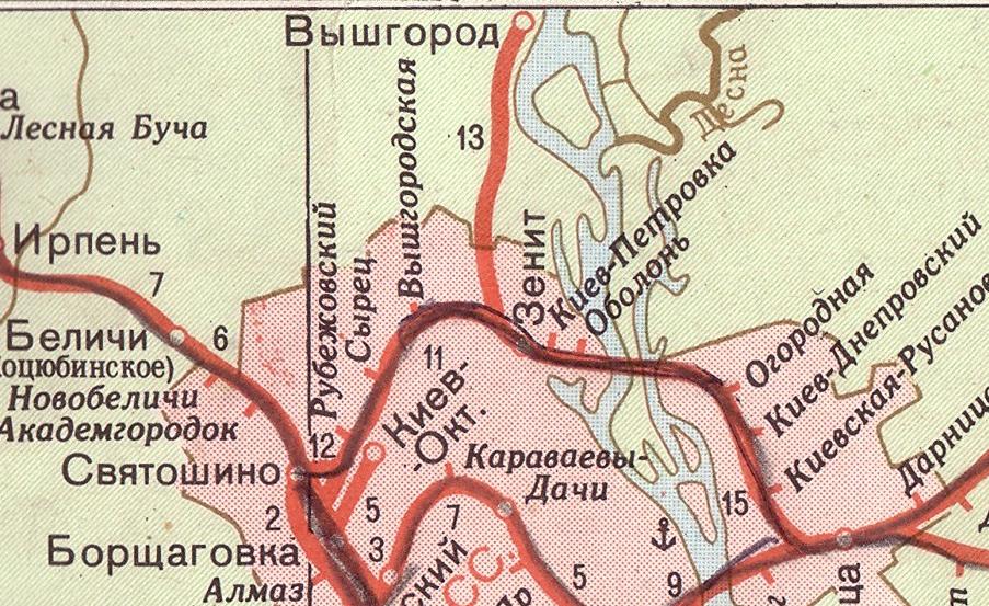 Железнодорожная линия Киев-Петровка — Вышгород