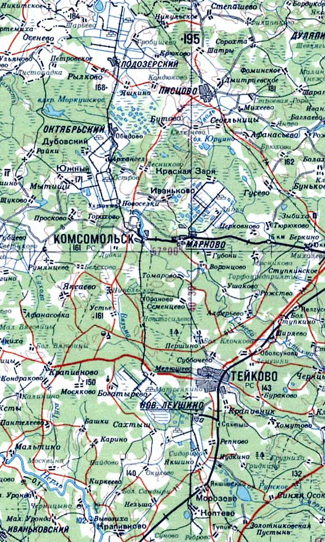 Узкоколейная железная дорога Комсомольского транспортного управления - схемы и топографические карты