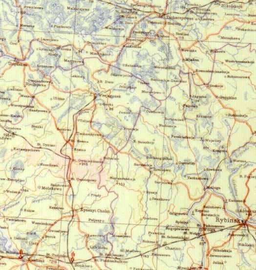 Железнодорожная линия Овинище — Весьегонск — Суда  — схемы и  топографические карты