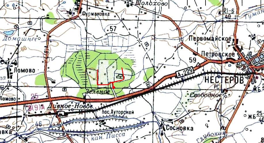 Узкоколейная железная дорога Нестеровского торфопредприятия — схемы и топографические карты