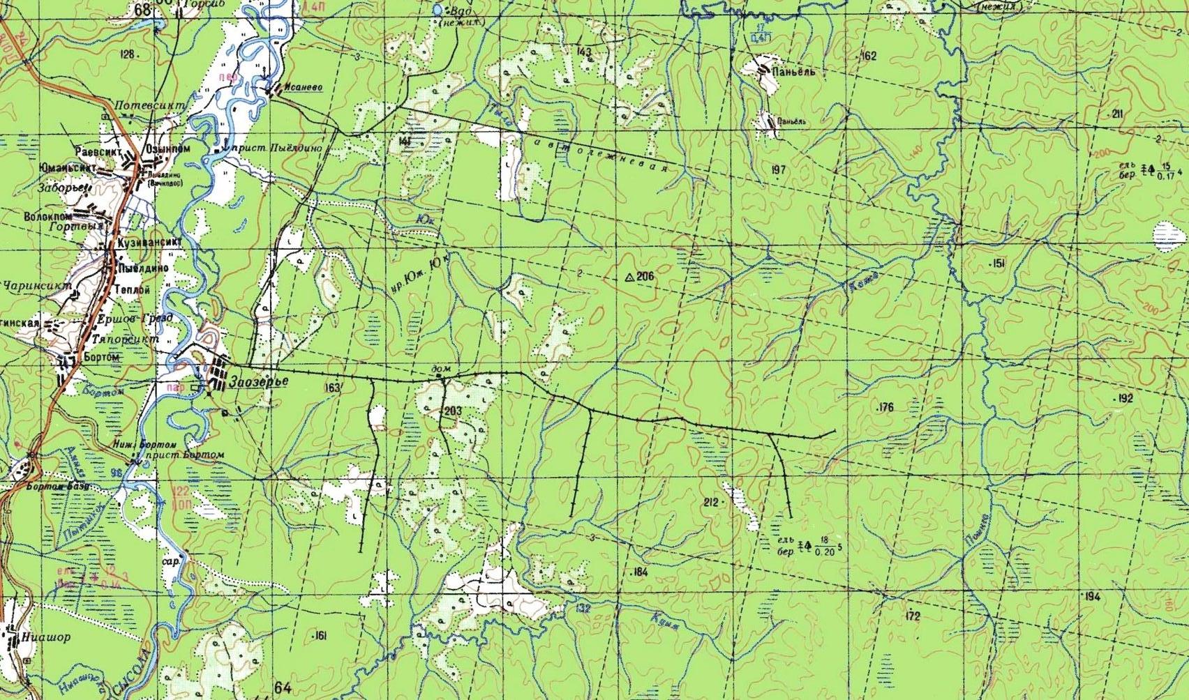 Заозерская узкоколейная железная дорога — схемы и топографические карты