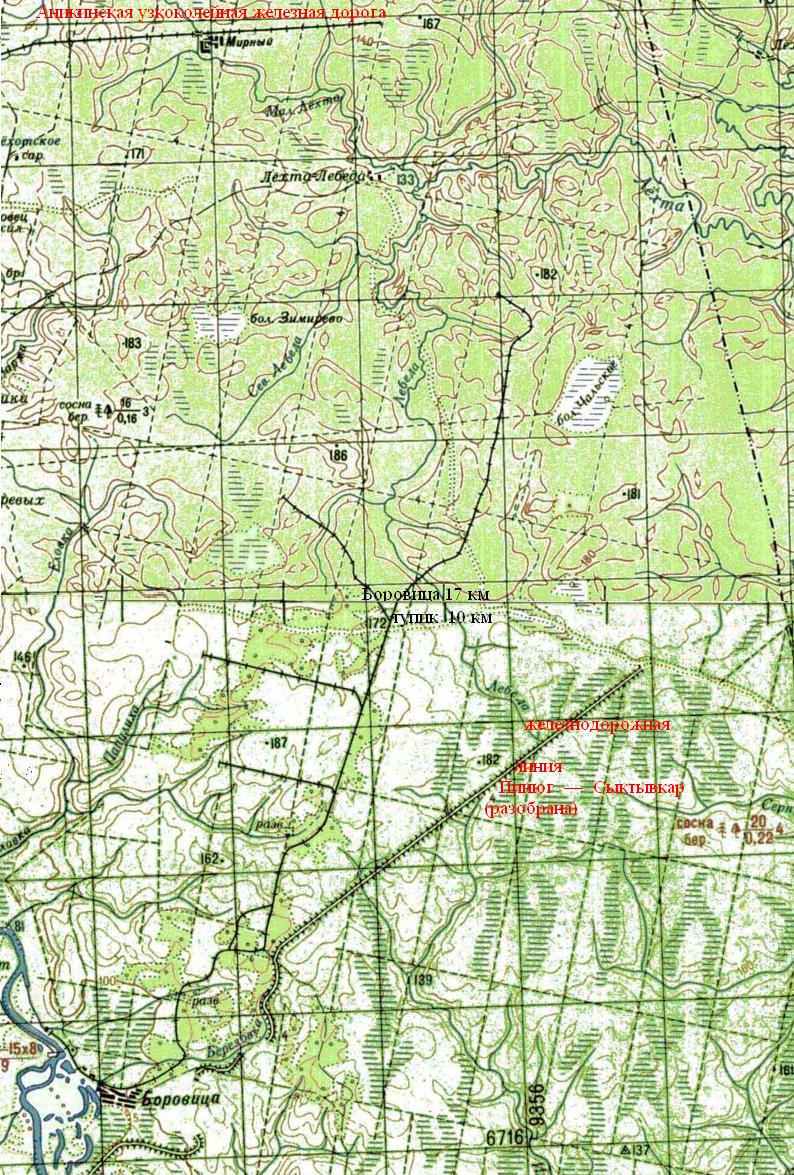 Папуловская узкоколейная железная дорога — схемы и топографические карты