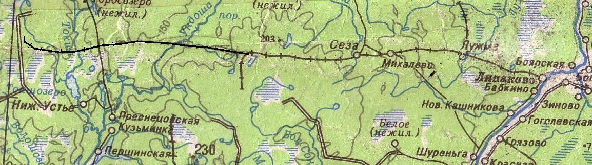 Липаковская узкоколейная железная дорога - схемы и топографические карты