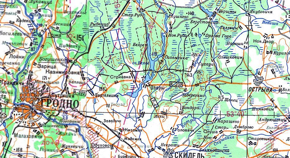 Узкоколейная железная дорога торфопредприятия «Вертелишки» — схемы и топографические карты