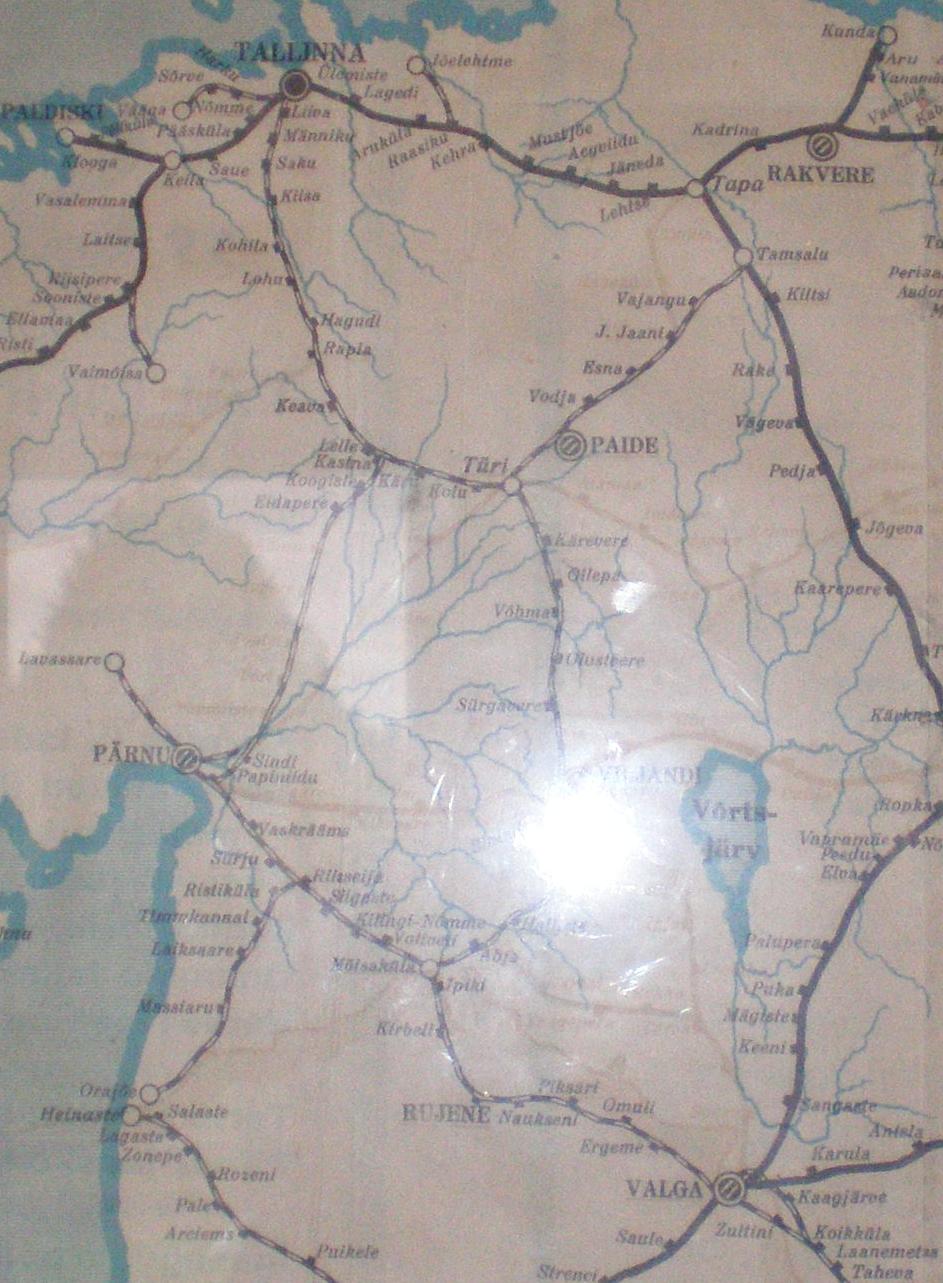 Узкоколейная железная дорога в западных районах Эстонской Республики   — схемы и   топографические карты