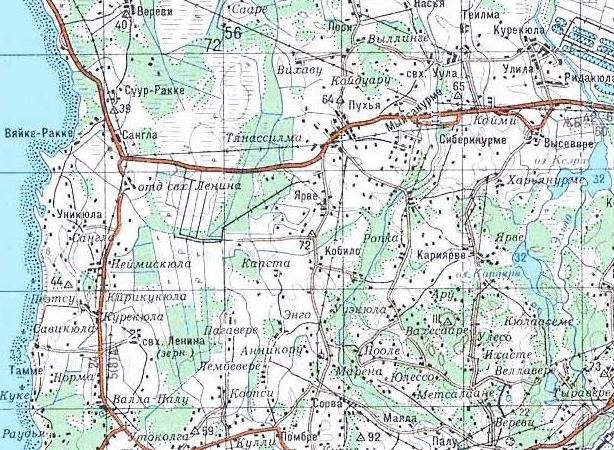 Узкоколейная железная дорога торфобрикетного завода Сангла  —  схемы и топографические карты