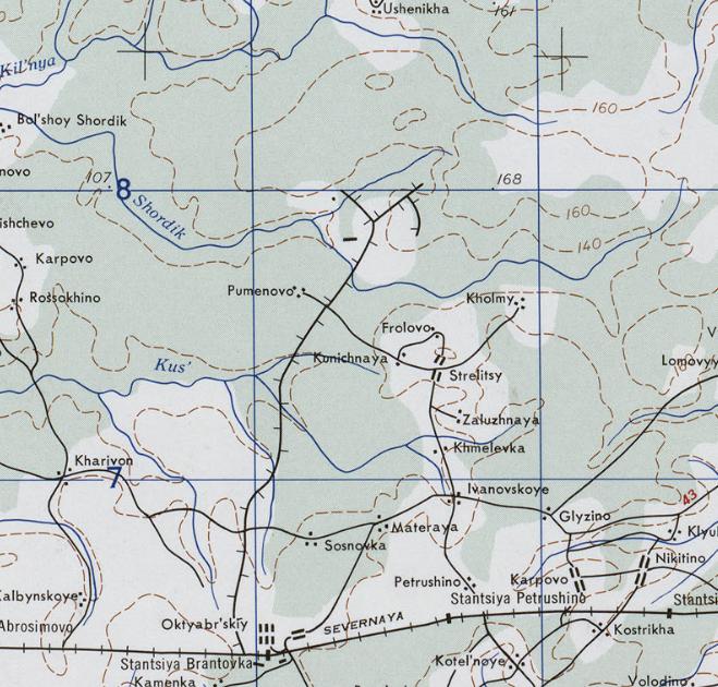 Октябрьская узкоколейная железная дорога —  схемы и    топографические карты