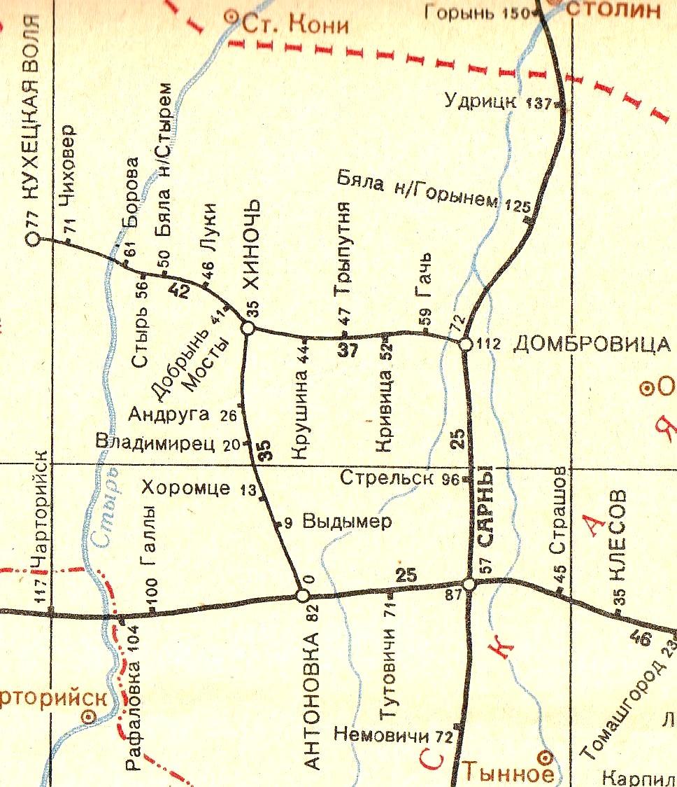 Узкоколейная железная дорога Антоновка  — Заречное —    схемы линий