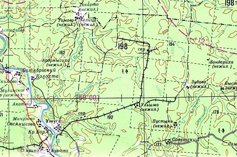 Ужугская узкоколейная железная дорога - схемы и топографические карты
