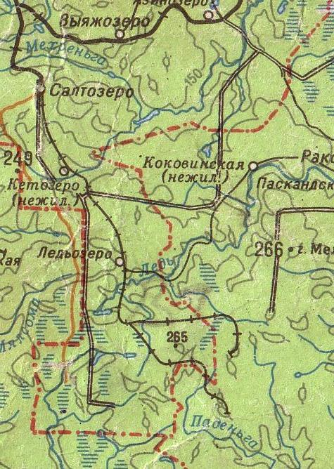 Салтозерская узкоколейная железная дорога - схемы и  топографические карты