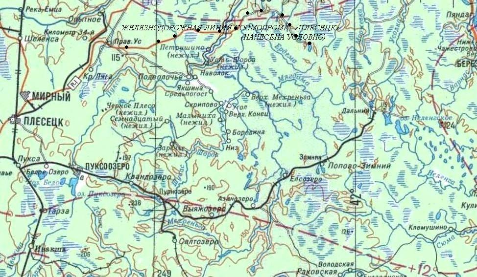 Мехреньгская железная дорога  — схемы и топографические карты