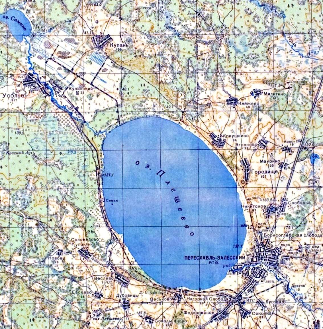 Узкоколейная железная дорога Купанского транспортного управления — топографические карты