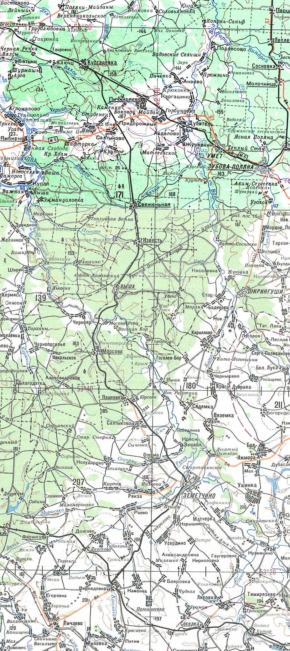 Железнодорожная линия Кустарёвка   —  Вернадовка  — схемы и  топографические карты