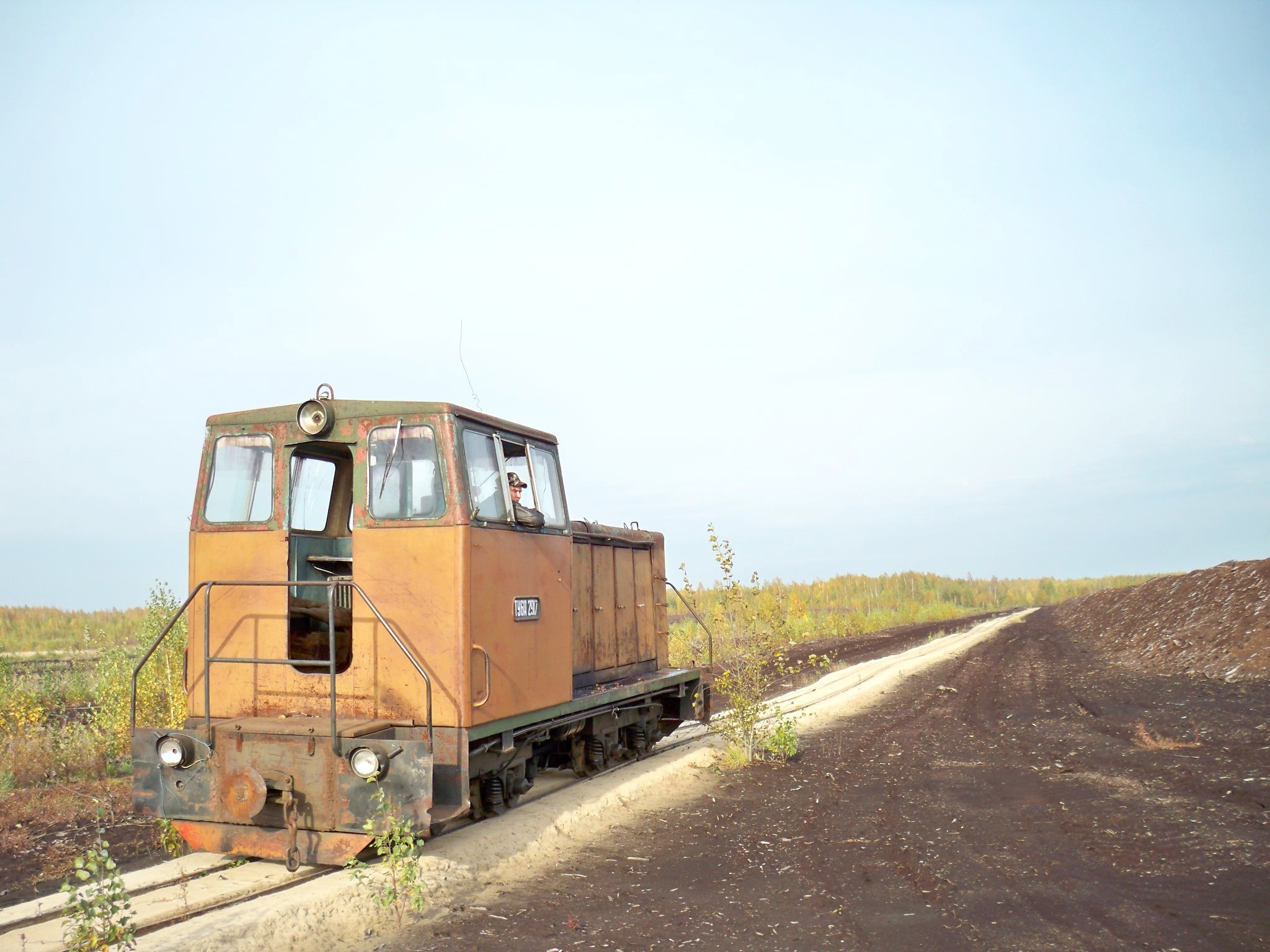 Узкоколейная железная дорога Солотчинского торфопредприятия — фотографии, сделанные в 2012 году (часть 8)