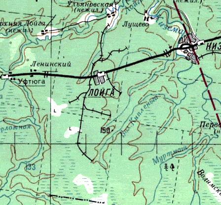 Лойгинская узкоколейная железная дорога - схемы и топографические карты