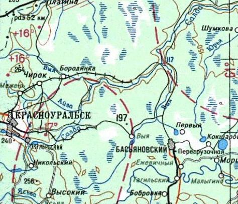 Верхнетуринская узкоколейная железная дорога — схемы и топографические карты