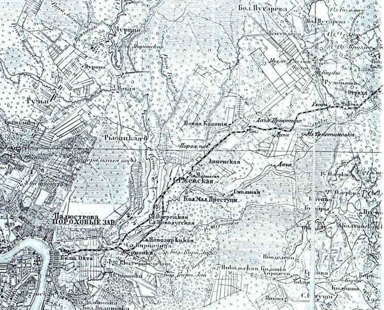 Ириновская узкоколейная железная дорога  — схемы и топографические карты