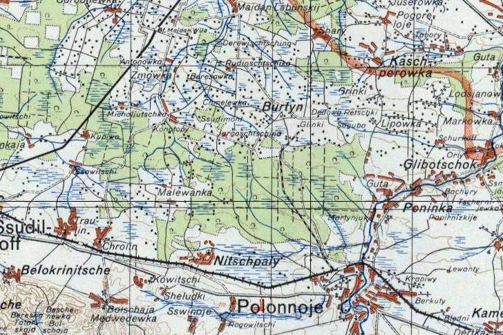 Узкоколейная железная дорога Буртынского завода огнеупоров
   —   схемы и топографические карты