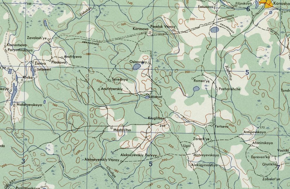 Ерцевская железная дорога  — схемы и   топографические карты
