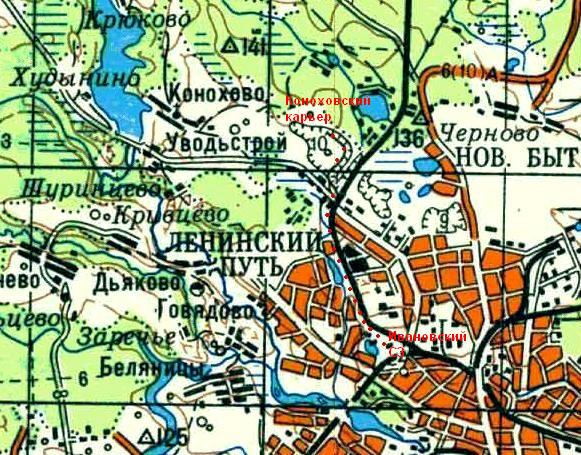 Узкоколейная железная дорога  Ивановского силикатного завода — схемы и топографические карты