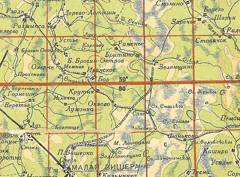 Маловишерская узкоколейная железная дорога  — схемы и топографические карты