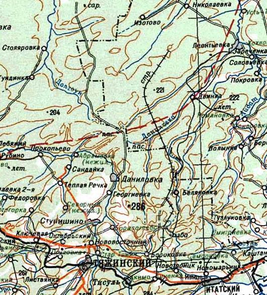 Тисульская узкоколейная железная дорога
   —   схемы и топографические карты