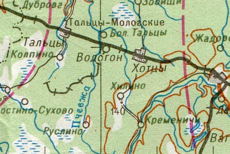 Шарьинская узкоколейная железная дорога — схемы и топографические карты