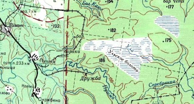 Пушемская узкоколейная железная дорога   — схемы и топографические карты