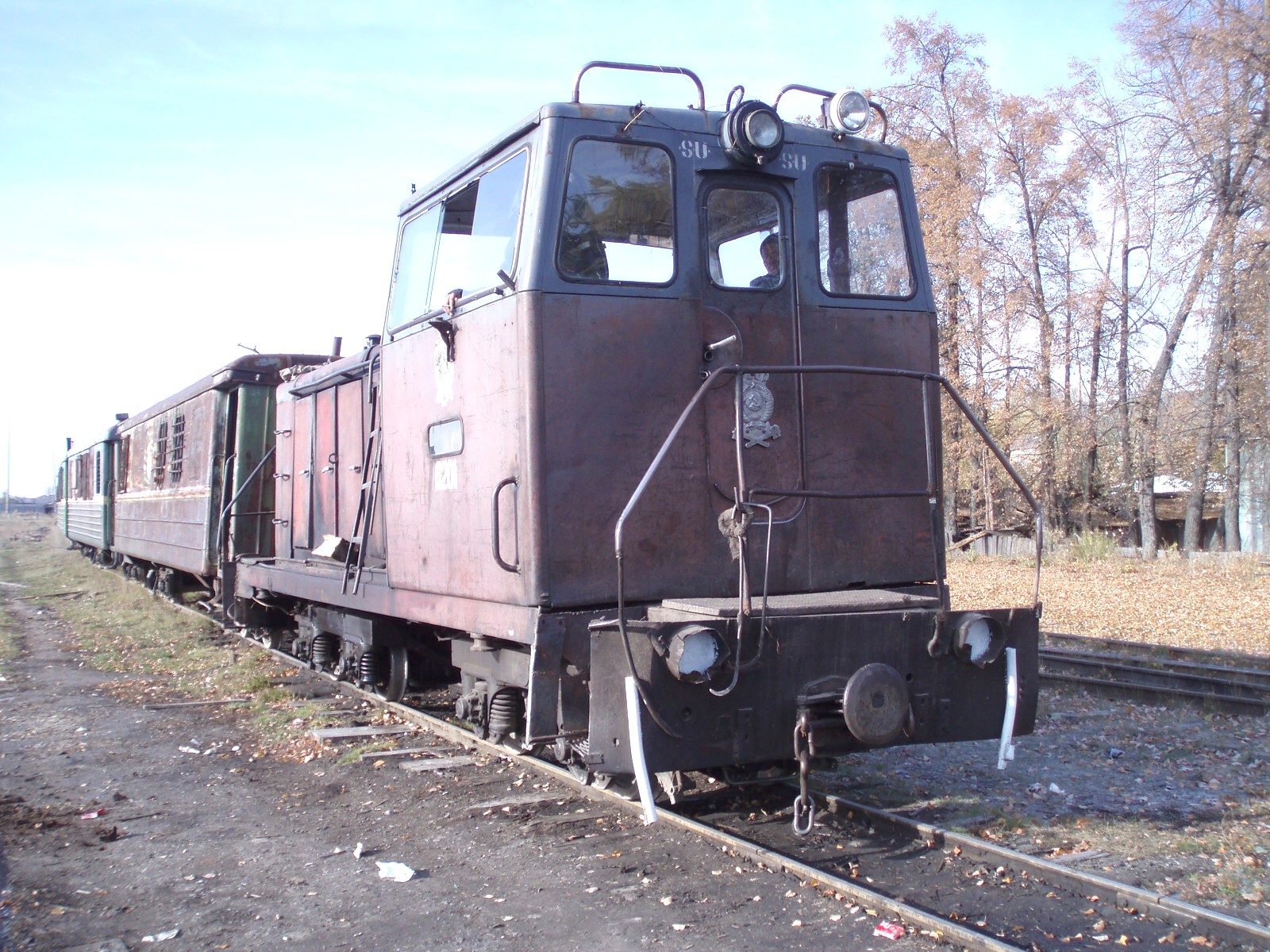Узкоколейная железная дорога Учреждения АБ239/1 (посёлок Сосьва) - фотографии, сделанные в 2006 году