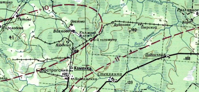 Каменская узкоколейная железная дорога — схемы и топографические карты