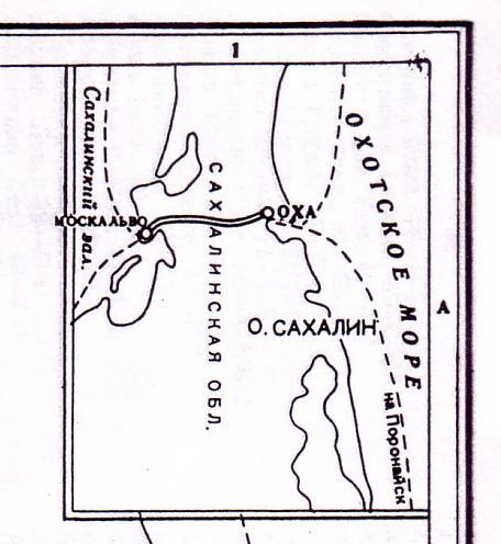 Железнодорожная линия  Оха — Москальво  —  схемы и   топографические карты