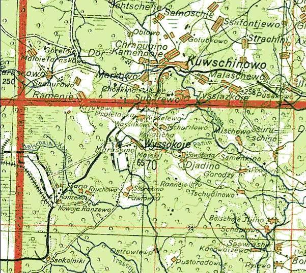 Узкоколейная железная дорога  Ранцевского торфопредприятия —  схемы и  топографические карты