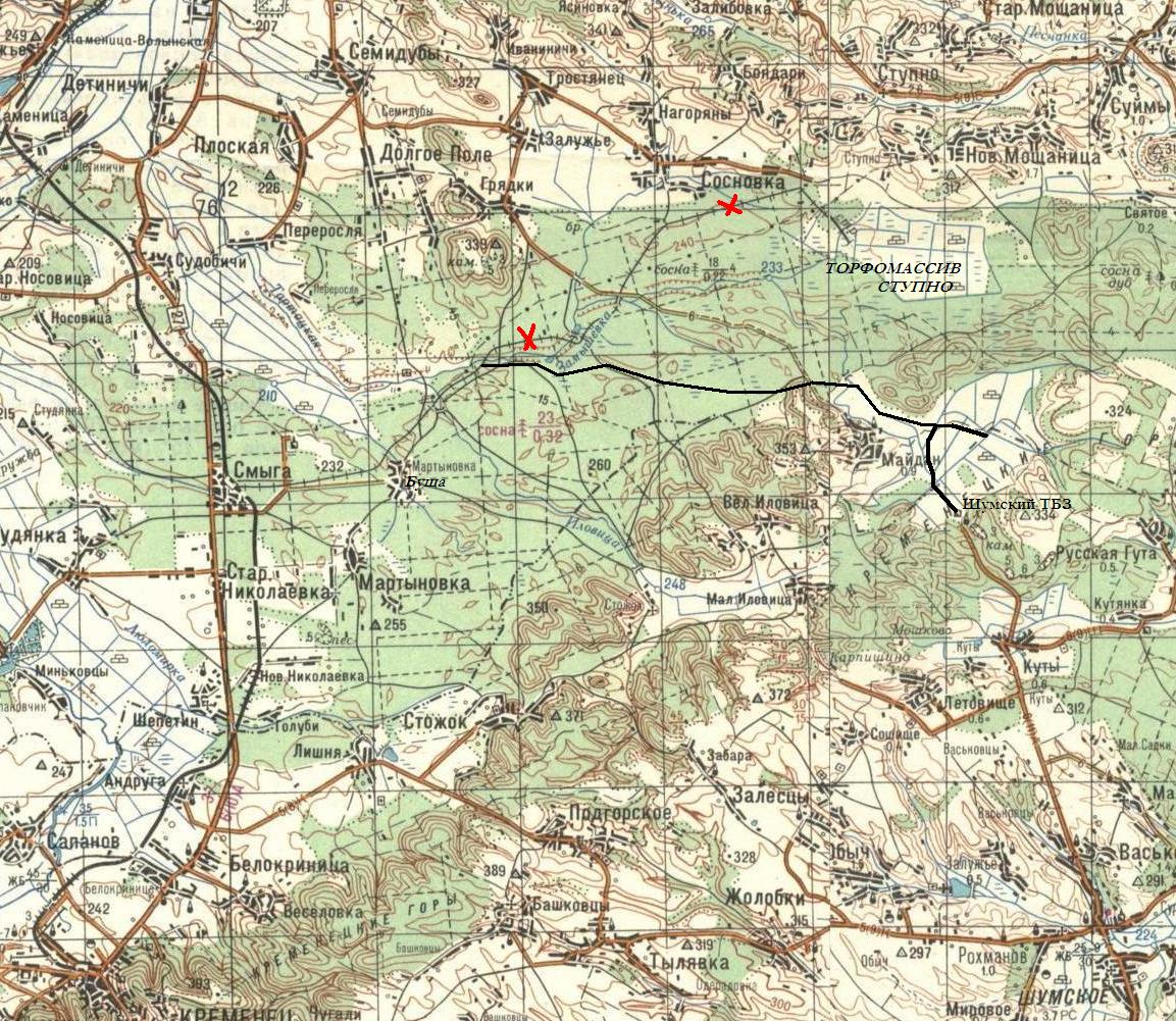 Узкоколейная железная дорога Смыжского торфобрикетного завода
   —   схемы и топографические карты