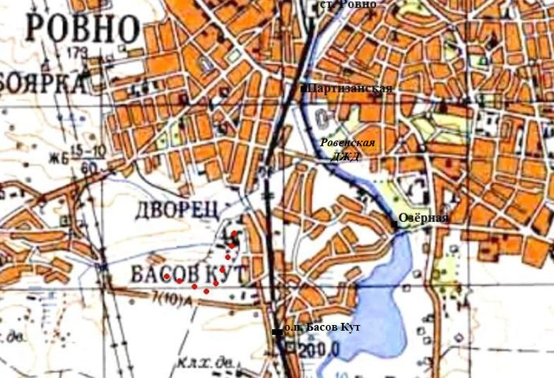 Узкоколейная железная дорога Ровенского завода строительных материалов
  —  схемы и топографические карты