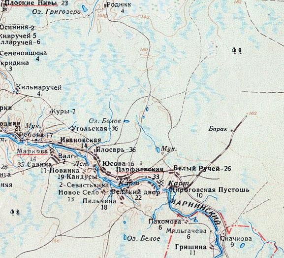 Белоручейская узкоколейная железная дорога   -   топографические карты