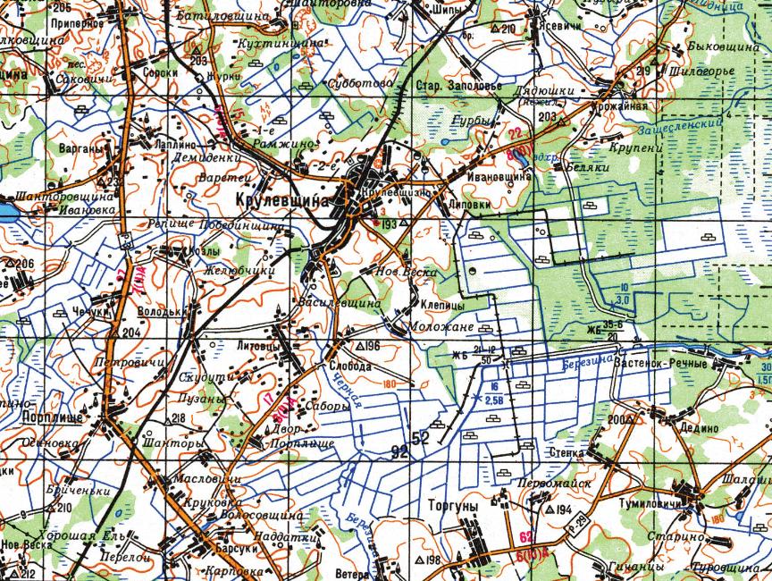 Узкоколейная железная дорога Докшицкого торфопредприятия
   —   схемы и топографические карты