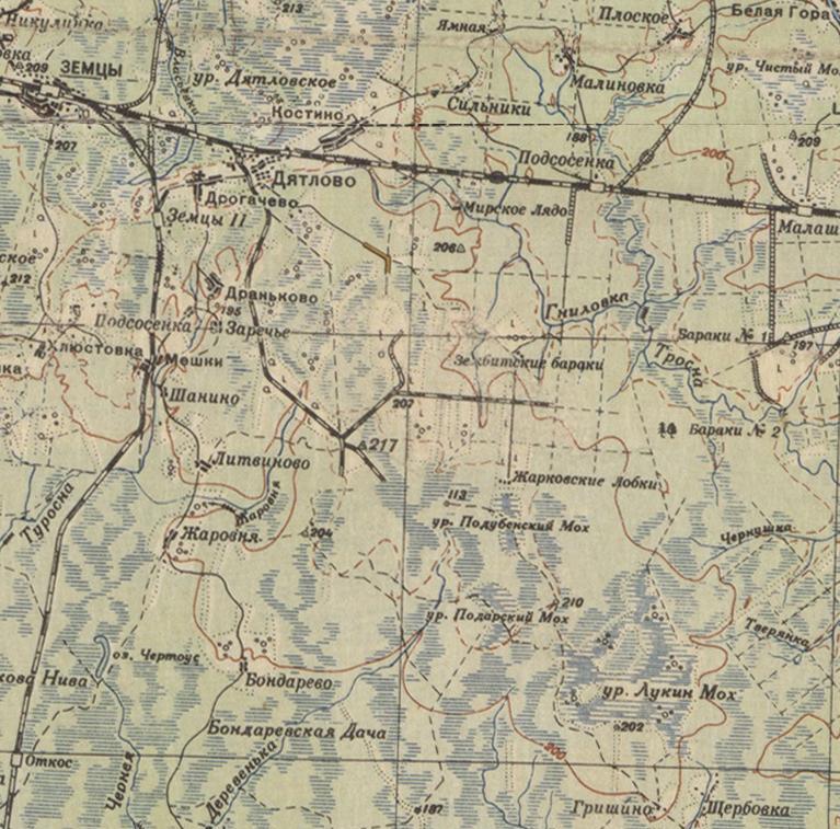 Нелидовская узкоколейная железная дорога   — схемы и топографические карты