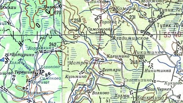Смородинская узкоколейная железная дорога   — схемы и топографические карты
