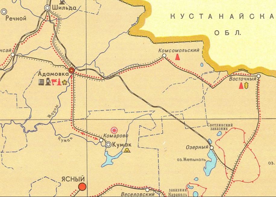 Адамовка оренбургская область карта