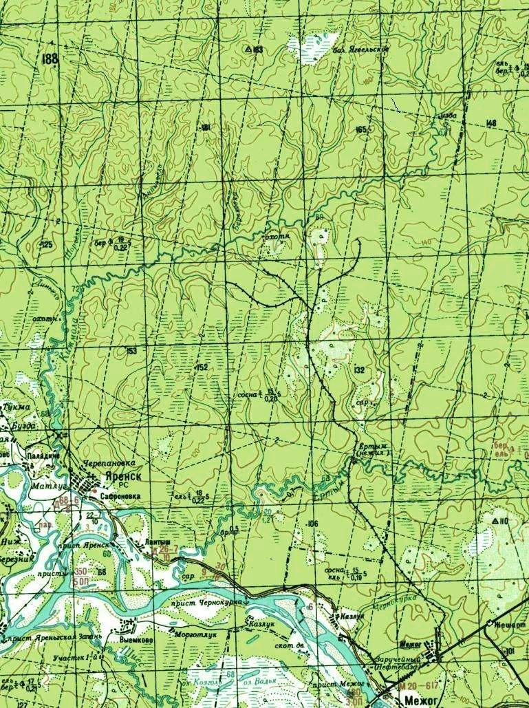 Межогская узкоколейная железная дорога   - схемы и топографические карты