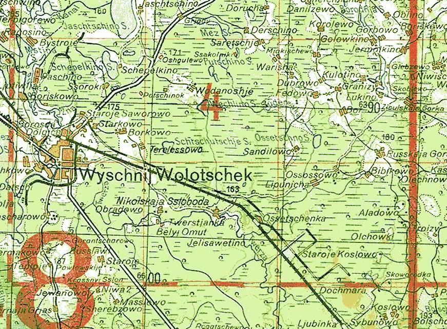 Узкоколейная железная дорога Вышневолоцкого торфопредприятия - схемы и топографические карты