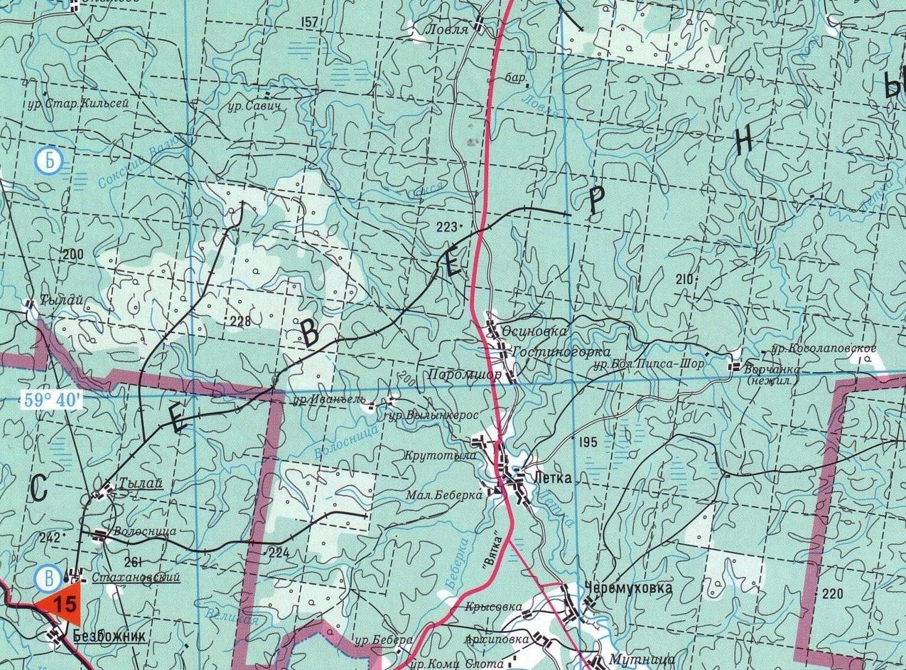 Кобринская узкоколейная железная дорога - схемы и  топографические карты