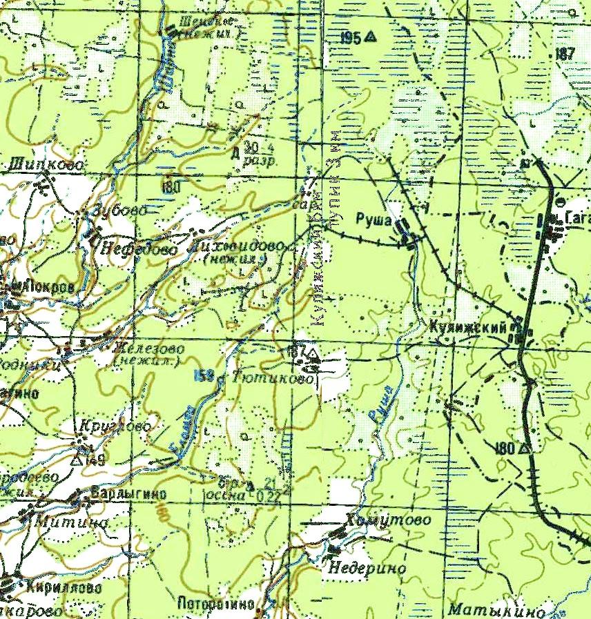Казариновская узкоколейная железная дорога  - схемы и топографические карты